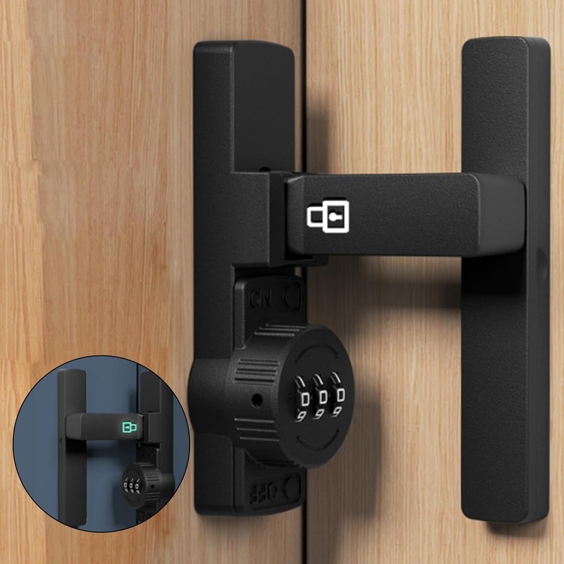 Aiyraa Sliding Door Lock with Password Lock, 90 Degree Door