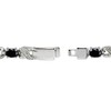 Ice Gems Sterling Silver Black Sapphire Accent Infinity Tennis Bracelet