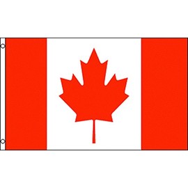 Canada Outdoor Nylon Flag 3x5 ft Printed Flag with Image on Both Sides and 2 Grommets (Canada)
