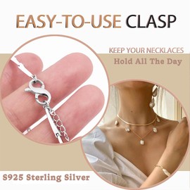 Dailyacc Dailyacc S925 Double Opening Lobster Clasp Sterling Silver and Gold Necklace Bracelet Extender Clasps and Closures for DIY Jewelry