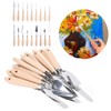 18Pcs Artist Palette Knife Oil Painting Gouache Scraper Wooden Handle