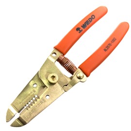 WEDO Wire Stripper,Non-Sparking Wire Cutter,20-30 AWG Solid,Aluminum Bronze,6-Inch Wire Stripper Tool,DIN Standard, BAM Certificate,Wire Cutter Stripper With Non-slip Handle