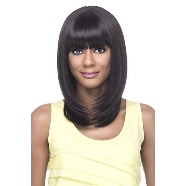AW-ONIKA (1B Off Black) - Amore Mio Synthetic Heat Resistant Fiber Full Wig