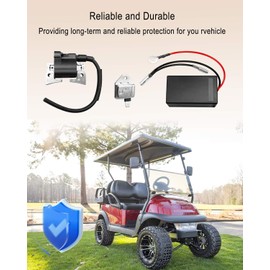 HUQUZN Ignition Coil with Limiter Ignition Module Fit for Kawasaki FE290D FE350D Club Car Golf Cart DS Replace 101909201 1019094-01 21119-2161