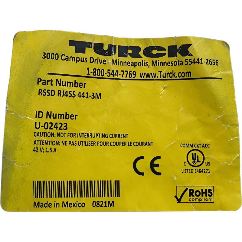 Rssd Rj45s 441-3m Cable Turck