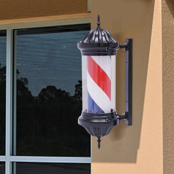 Unbranded 28''Barber Pole Light LED Light Rotating Red White Blue