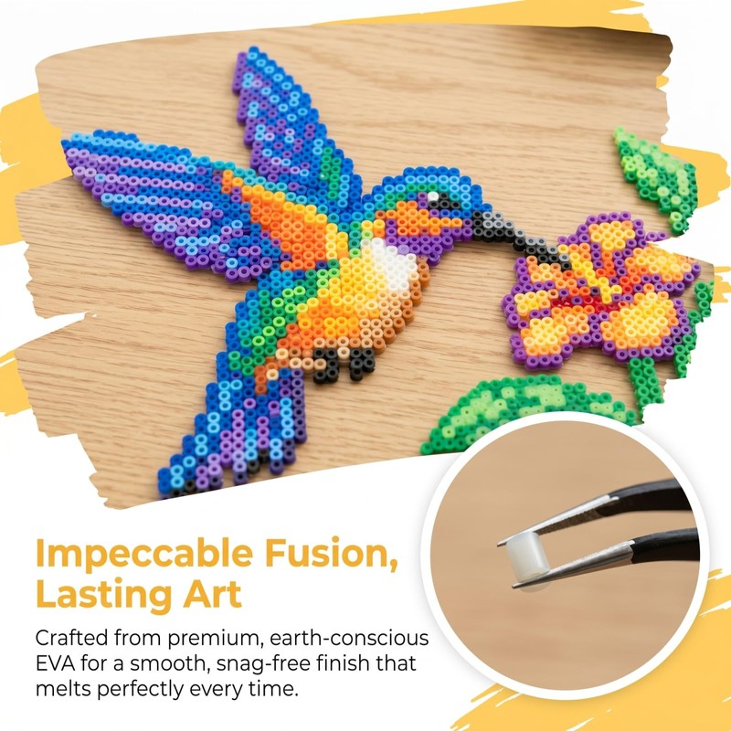 MUNUOSIKEJI 2.6mm Mini Fuse Beads Set, 24 Colours, 12,000 Pcs,