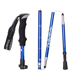 Baomasir Trekking Pole, Hiking Stick, Ultralight, Adjustable Wrist Strap, Ergonomic EVA Handle, Sweat-Absorbing, Fitness, Mountaineering, Hiking Tours (Purple)