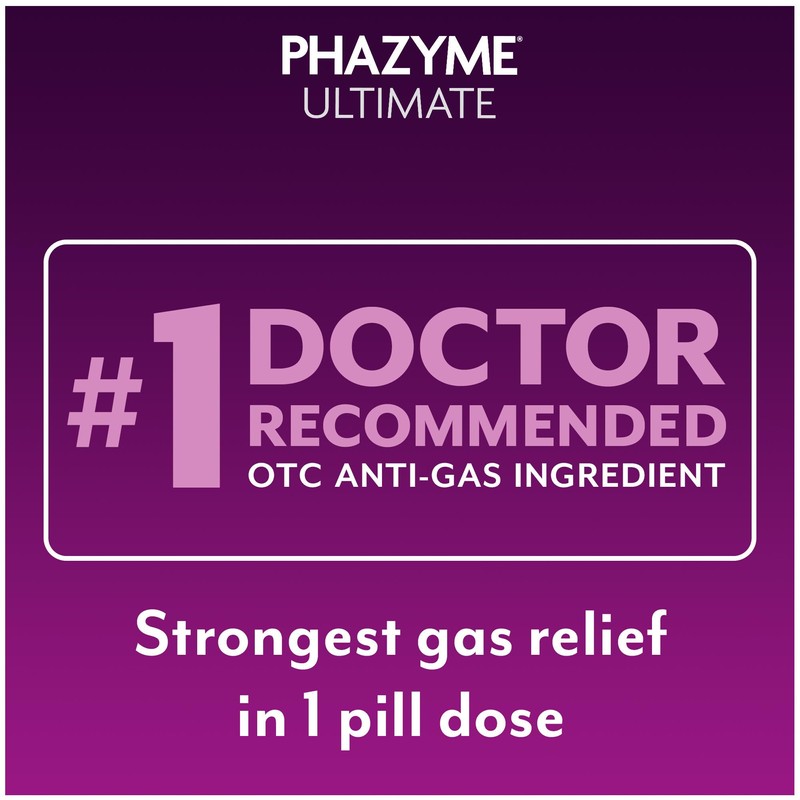 Phazyme Ultimate Strength Anti-Gas 500 mg Simethicone Gas Relief for