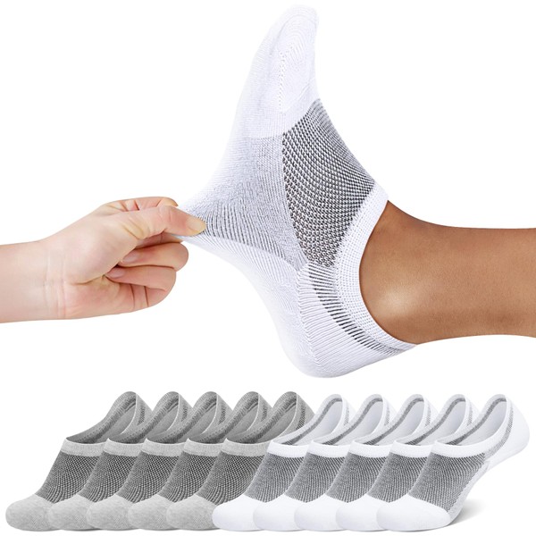 FALARY Trainer Socks for Men and Women (10 Pairs) Invisible