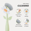 Vigar Florganic Daisy-Shaped Dish Brush, a Dish Brush with Handle,