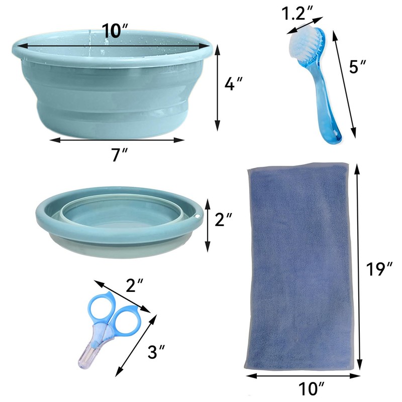 JSLZF Hedgehog Supplies Bath Kit Plastic Foldable Hedgehog Bathtub, Nail