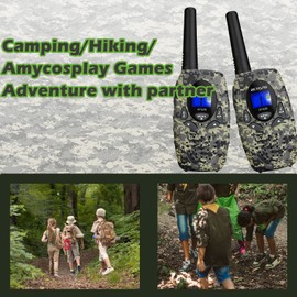 Retevis RT628 Kids Walkie Talkies, Army Toys for Boys 6-12 Years Old Birthday Gift, 22 Channels 2 Way Radio VOX Walkie Talkies for Kids Christmas Stockings Stuffers (Camo, 4 Pack)
