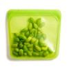Stasher Premium Silicone Reusable Food Storage Sandwich Bag, Lime, Microwave,