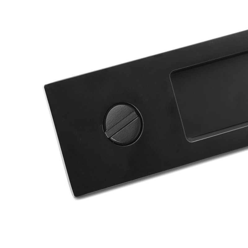 Dontay Pocket Door Handle, Modern Rectangular Keyed Entry Function, (Bed/Bath)