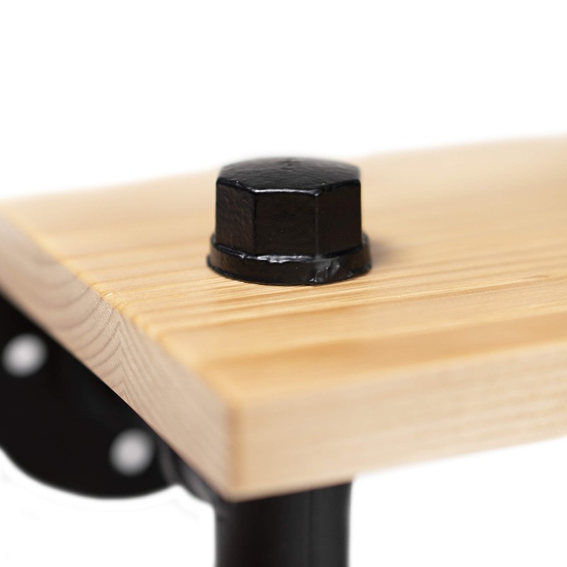 QUVIO Industrial Toilet Roll Holder with Shelf/Toilet Roll Holder Made