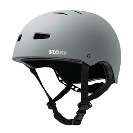 STOMP Skateboard Helmet - Removable Liners Ventilation Multi-Sport Scooter Inline Skating for Youth & Adults (Matte Gray, Medium)