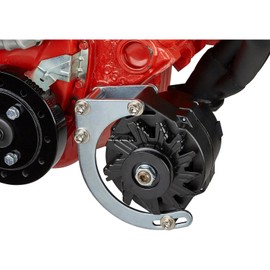 Speedway Motors Small Block Chevy Low Mount Alternator Bracket - Steel - Mounts Delco Alternators Below Frost Plug - Fits Chevy Small Block V8 - Hardware Included