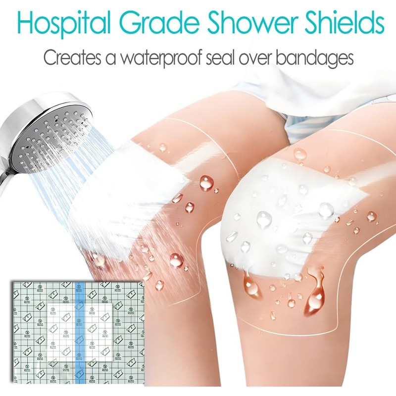 8"x8" Waterproof Shower Cover Incision Bandages for Large Wound with