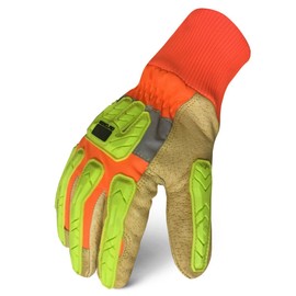 Ironclad EXO2-HVIP-03-M Hi-Viz Insulated Leather Work Gloves, Medium