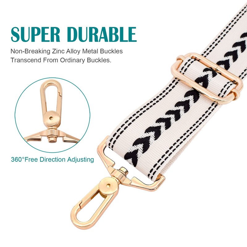 Purse Strap Crossbody Bag Strap Replacement Metal Swivel Hook Shoulder
