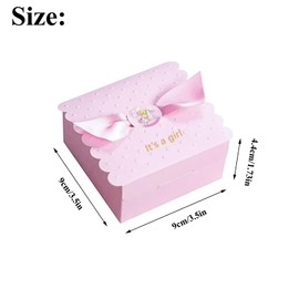 "It is box" Box 50 Pieces Gift Box Christening Boy Candy Boxes Guest Gift Box for Newborn Baby Shower Christening Communion Baby Shower Christening Gifts Boy Favour Candy