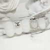 Milk Gras Handmade Nail Tips - Short Oval / 우유빛그라