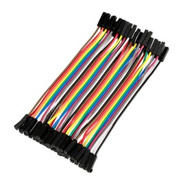 Jumper Wire Set, 5pcs Colorful Jumper Wires Dupont Cable 10cm 40pin Female to Female Ribbon Cable for Breadboard, Garage Door Springs and Wires