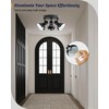 LTBLIGHT Black Track Lighting, 3-Head Adjustable Complete Track Lighting Kits,Metal