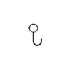 Rannb Stainless Steel Wardrobe Hooks - 10pcs, Black, Round, Rod