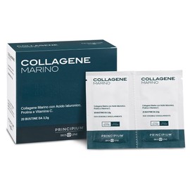 BIOS LINE, Principium Marine Collagen Skin Elasticity Supplement Facial Skin Reduces Wrinkles 20 Bags of 3.5g