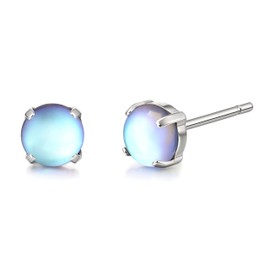 Limerencia Pure Titanium Hypoallergenic Earrings，Opal/Moonstone/Cat's Eye/Blue Turquoise Stud Earrings, Implant Grade|Delicate Jewelry For Sensitive Ears