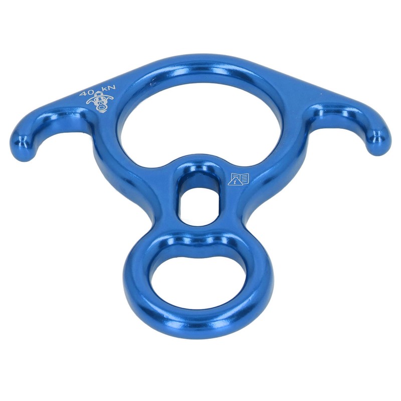 Descender Gear Aluminium Alloy 40KN Pulling Force Ox Horn Shaped
