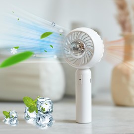 SpaLoo Air Conditioner Fan, Mini Air Conditioner Cooling Fan, Handheld Cooling Fan with Active Cooling Technology, Portable Mini Handheld Fan, 3 Speed, Rechargeable, Keep Cool Anywhere, Anywhere