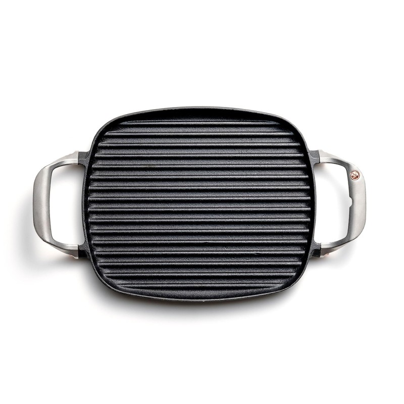 Outset Cast Iron Grill Pan With Ridges 8.5” x 14.25”