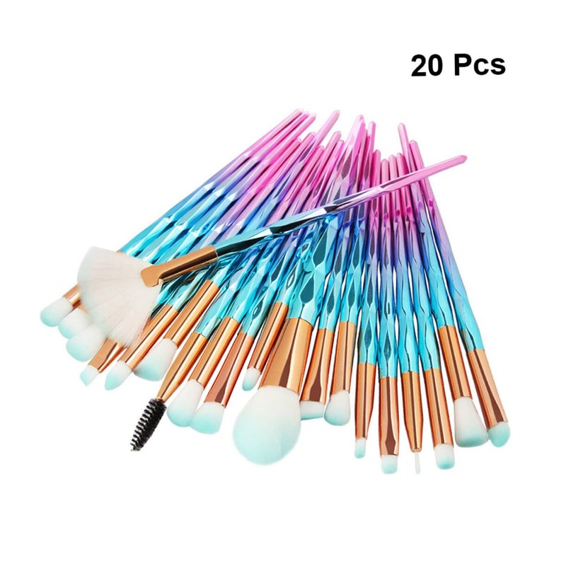 Minkissy 20pcs Design Handle Beauty Accessories Set Gradient Makeup Brushes