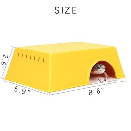 CRITTZOO Snake Hide, Leopard Gecko Tank Accessories for Reptile Ball Python Crested Gecko Lizard Bearded Dragon - YellowHideXL