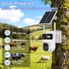 SLAKOZYT 4G LTE Cellular Security Camera Dual Lens Outdoor,No WiFi