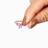 Bopiu 925 Sterling Silver Pink Bow Ring,Mother Daughter Rings,Gifts for