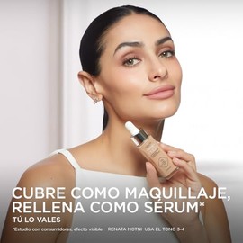 L'Oréal Paris True Match Sérum Rellenador con Color, Base de Maquillaje con Ácido Hialurónico, Hidrata la Piel al Instante, Textura Ligera, Tono 1-2 R
