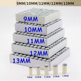 9/10/11/12/13mm Billiard Slip On Pool Cue Stick Tips Ferrules Replacements 100pcs/set New (13mm)