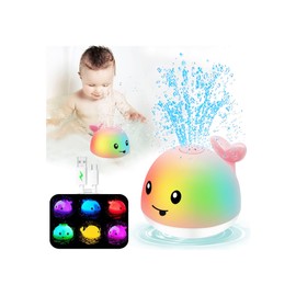 Bath Toys for 1 Year Old Girls, Pool Water Table Infant Baby Toy 6-12-18 Months, Whale Water Spray Toy, 1st Birthday Gifts for Girls,One 1 2 3 Year Old Boys Girls Gifts, Baby Toddler Shower Gifts