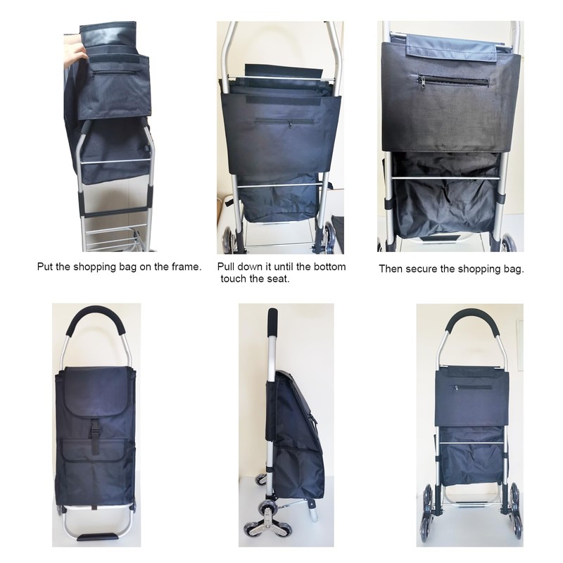 Replacement Bag for Grocery Cart/Shopping Cart - Waterproof Trolley Bags,