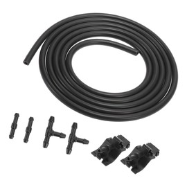 ACROPIX 2 Meters Windshield Washer Hose Front Windshield Washer Nozzles Fit for Toyota RAV4 with 4pcs Connectors 7pcs Black