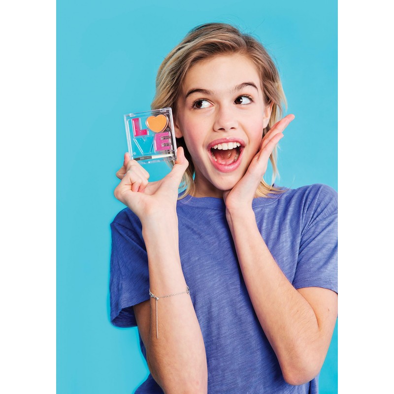 iscream Love Heart Shaped Strawberry Scented Solid Lip Gloss Quad