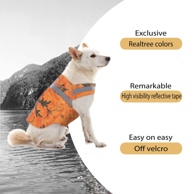 Mooselander Reflective Dog Safety Vest with Realtree Prints - High