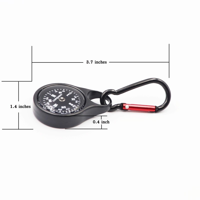 DETUCK Compass Keychain Portable Metal Survival Compass for Hiking Camping
