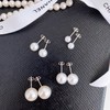Silver 925 Classic Pearl Earrings 6mm 8mm 12mm Hanbok Mixed