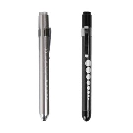 Diagnostic Medical Penlight Pen Torch 2pcs Reusable LED Pen Light Medical Penlight with Pupil Gauge Mini Flashlight for Home Outdoor Doctor Nurse EMT Emergency