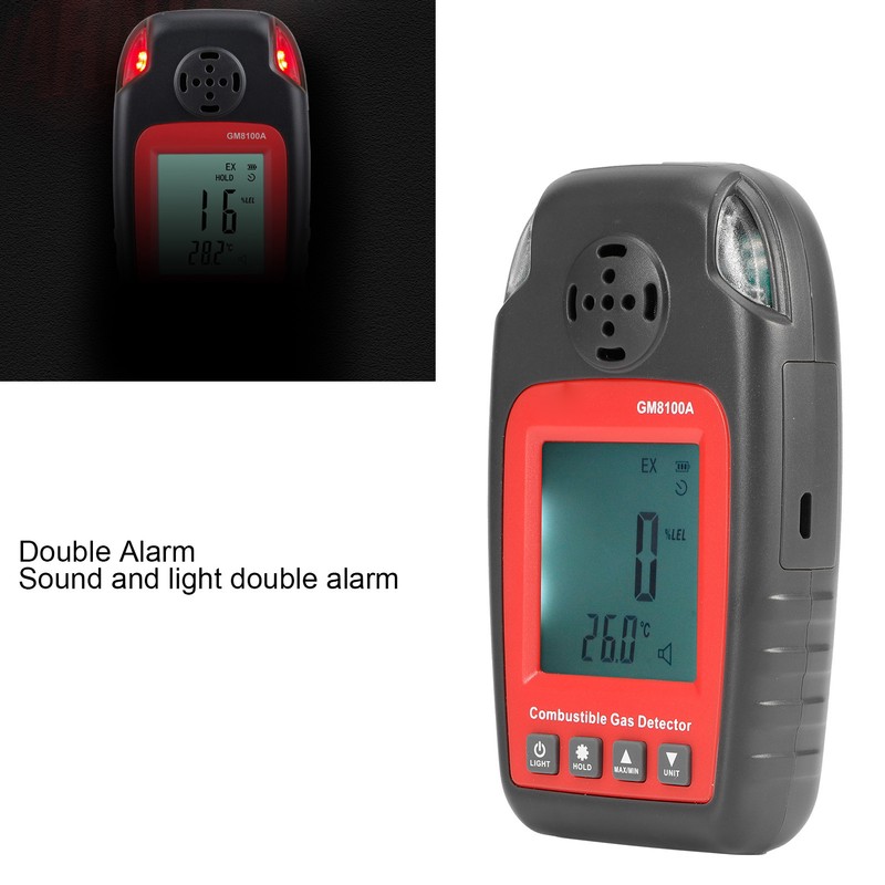 3.6V Combustible Gas Detector with Indicator Light Sound Alarm for